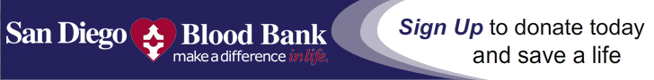 San Diego Blood Bank static ad 